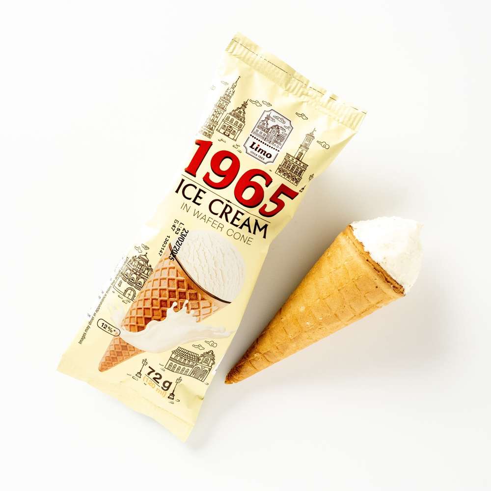Ice-cream Plombir 1965 wafer cone