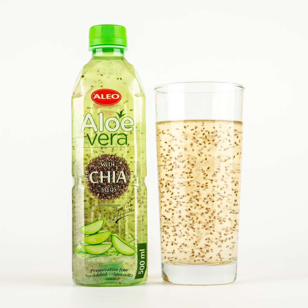 Aloe Vera Beverage With Chia Seeds