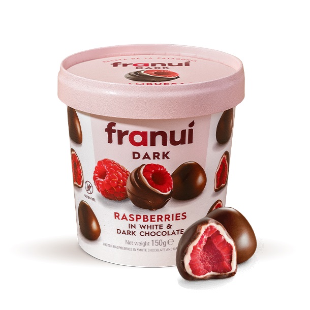 Frozen Raspberry With White And Dark Chocolate