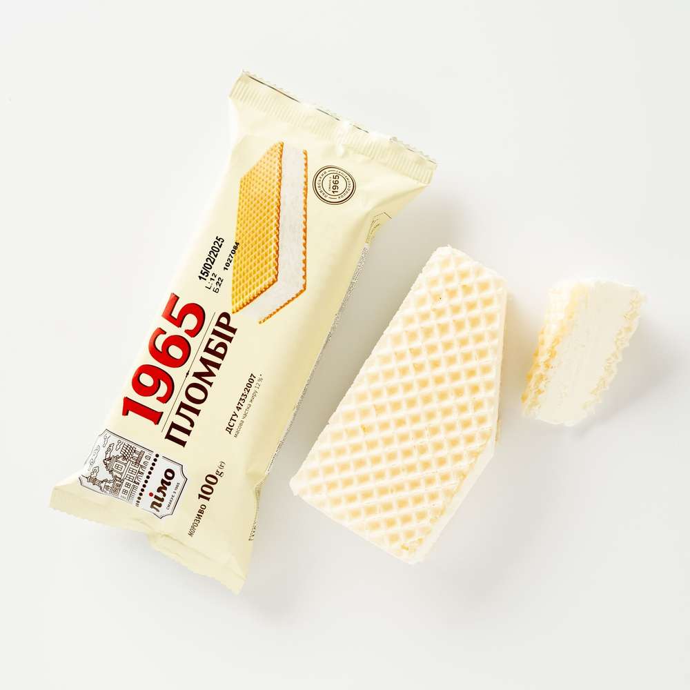 Ice Cream Plombir On Cream Vanilla In Wafer Sheets Yukki by Santa ...