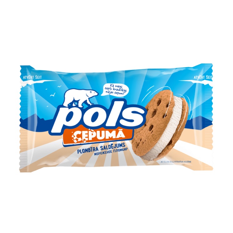 Vanilla Flavoured Ice Cream With Cookies