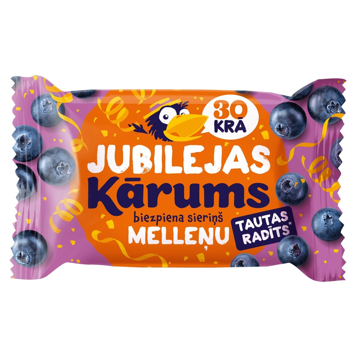 Sweet Glazed Curd Mass With Blueberry Flavor