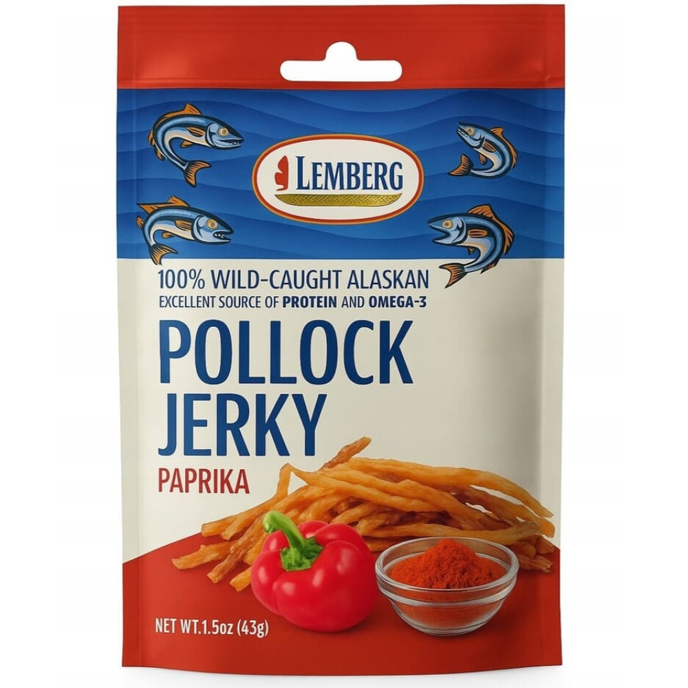 Dried Pollock Jerky With Dried Paprika