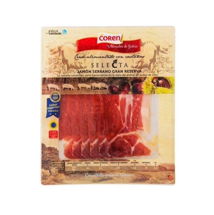 Jamon Serrano Gran reserva Selecta slice