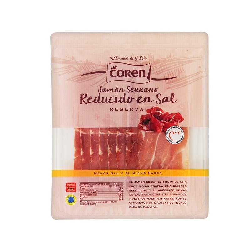 Jamon Serrano with reduced salt content slice