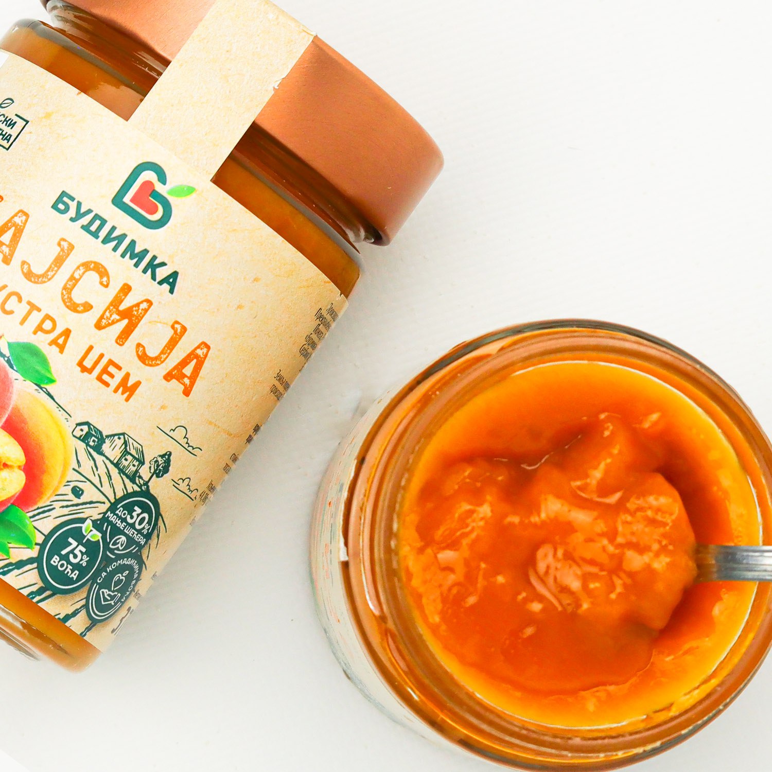 Apricot Extra jam with reduced energy value (reduced sugar content by at least 30%),