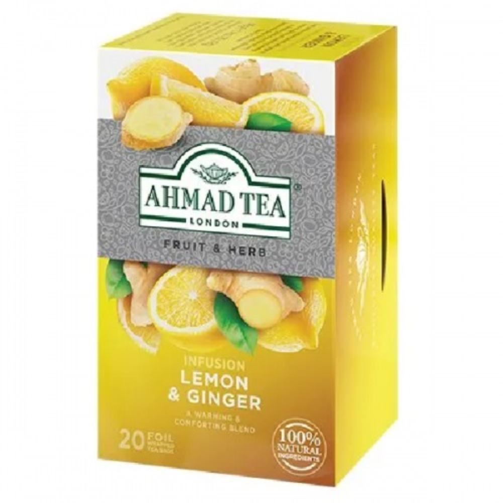 Чай Фруктовый «Lemon & Ginger» Ahmad 20×2г