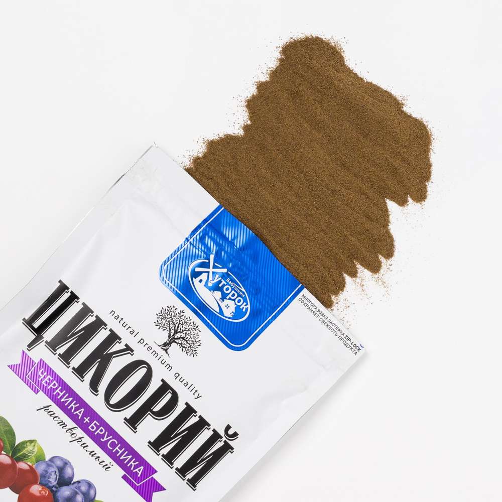 Natural Instant Chicory With Extracts Of Blueberries And Lingonberries Babushkin Hutorok 