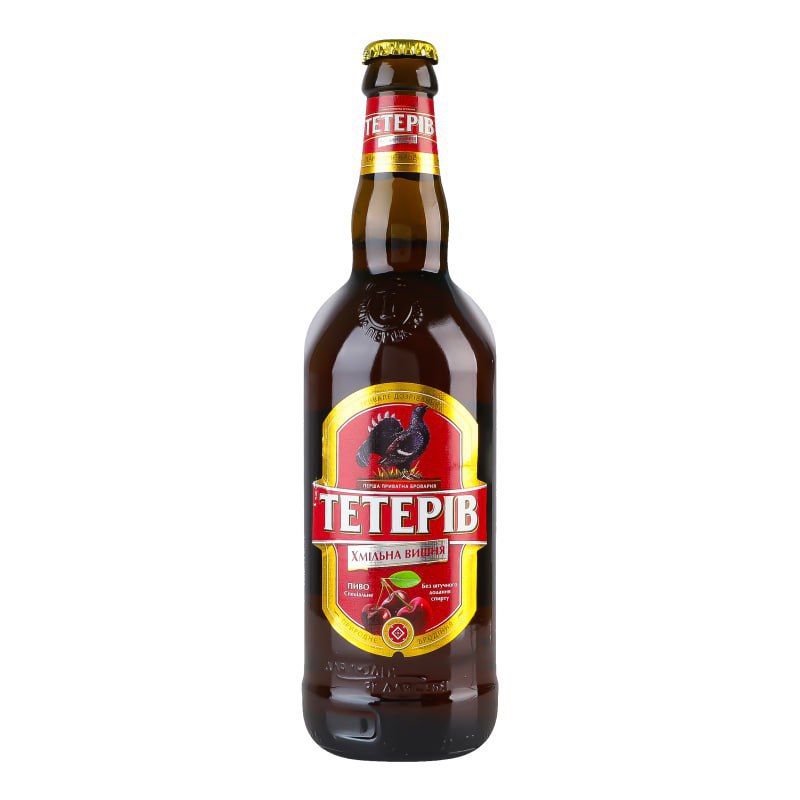 Special Pasteurized Filtered Semi-Dark Beer "Teteriv Hmilna Vishnya"