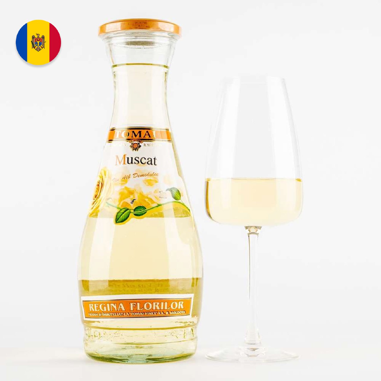 White semi-sweet wine Muscat