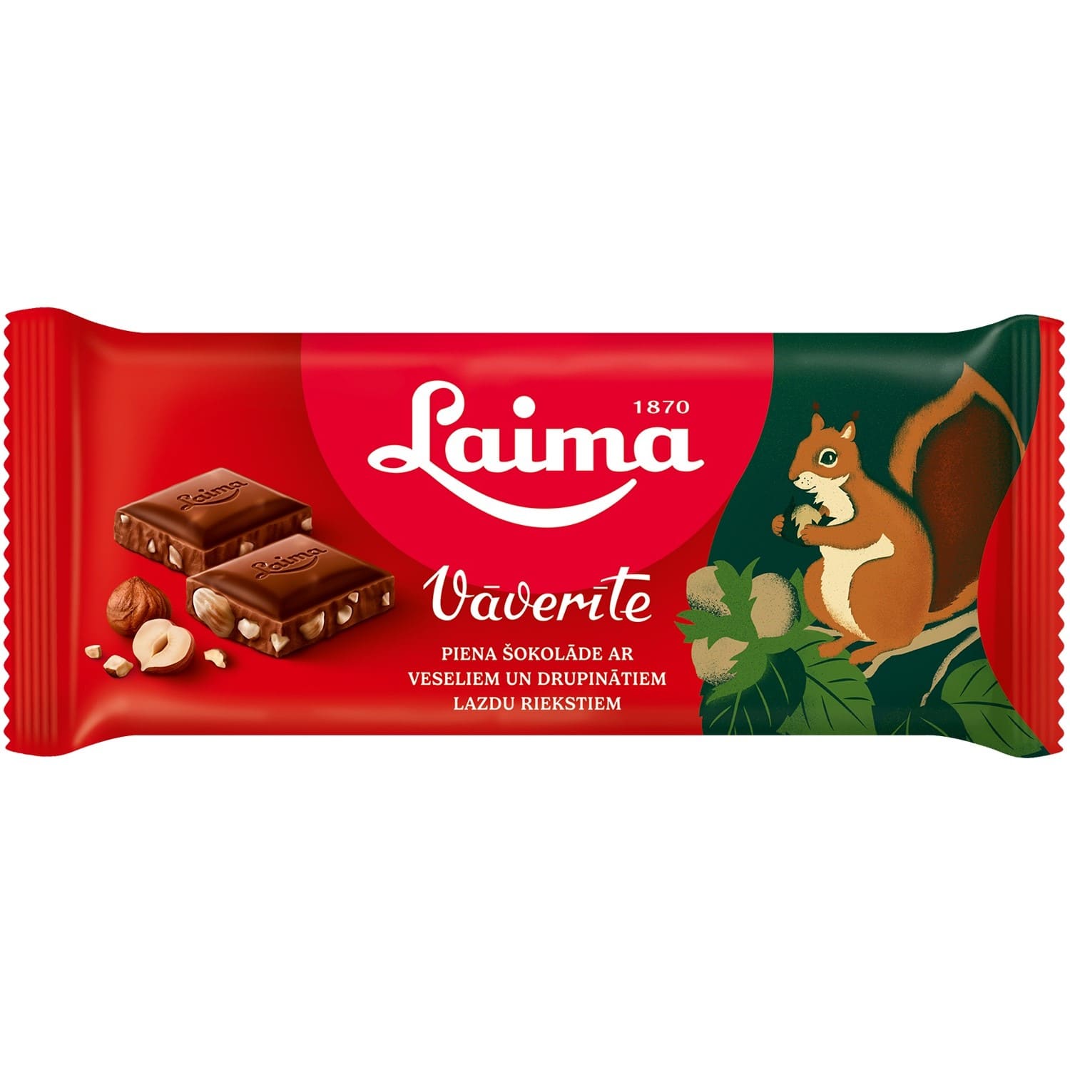 Молочный Шоколад «Vāverīte» С Цельным И Дроблёным Фундуком
