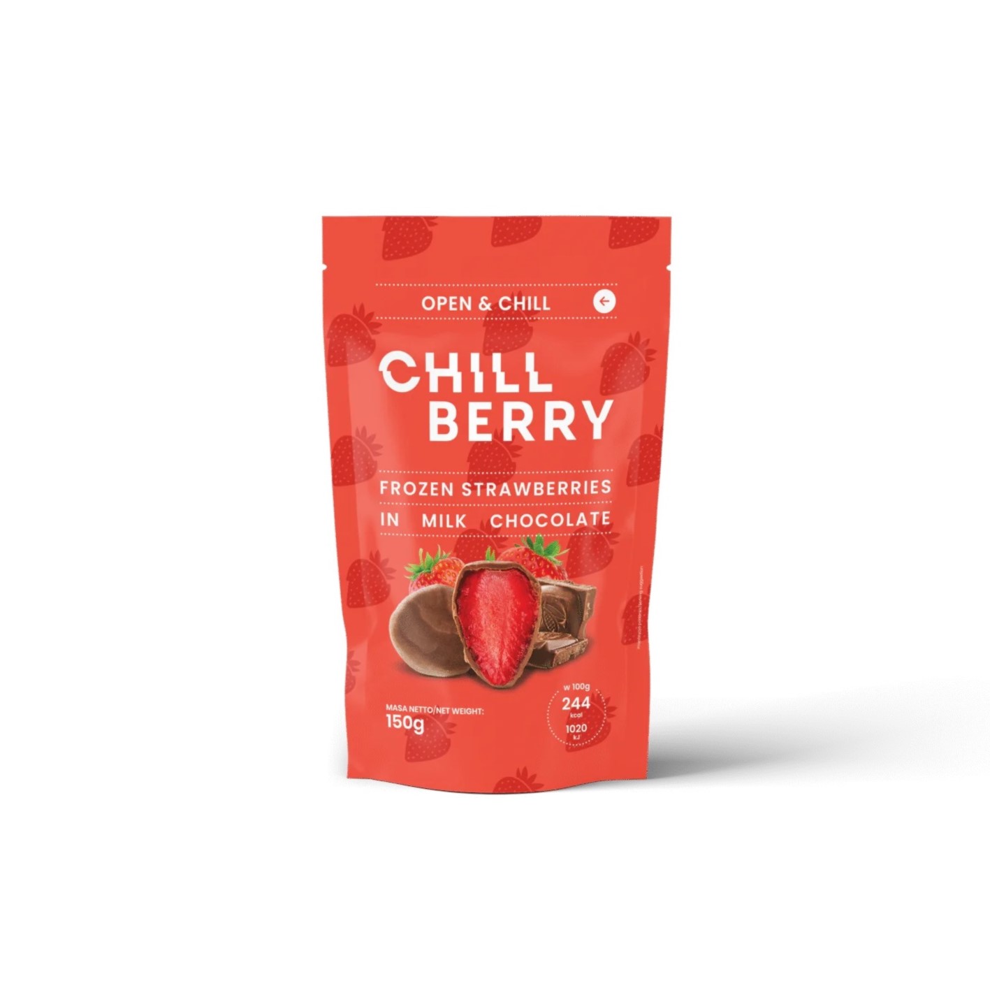 Frozen Strawberries In Milk Chocolate