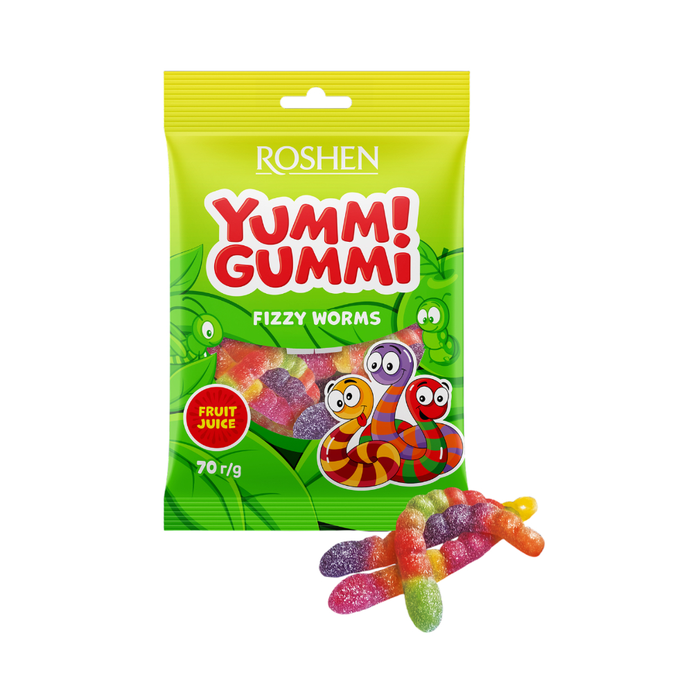 Желейные Шипучие Червячки Roshen