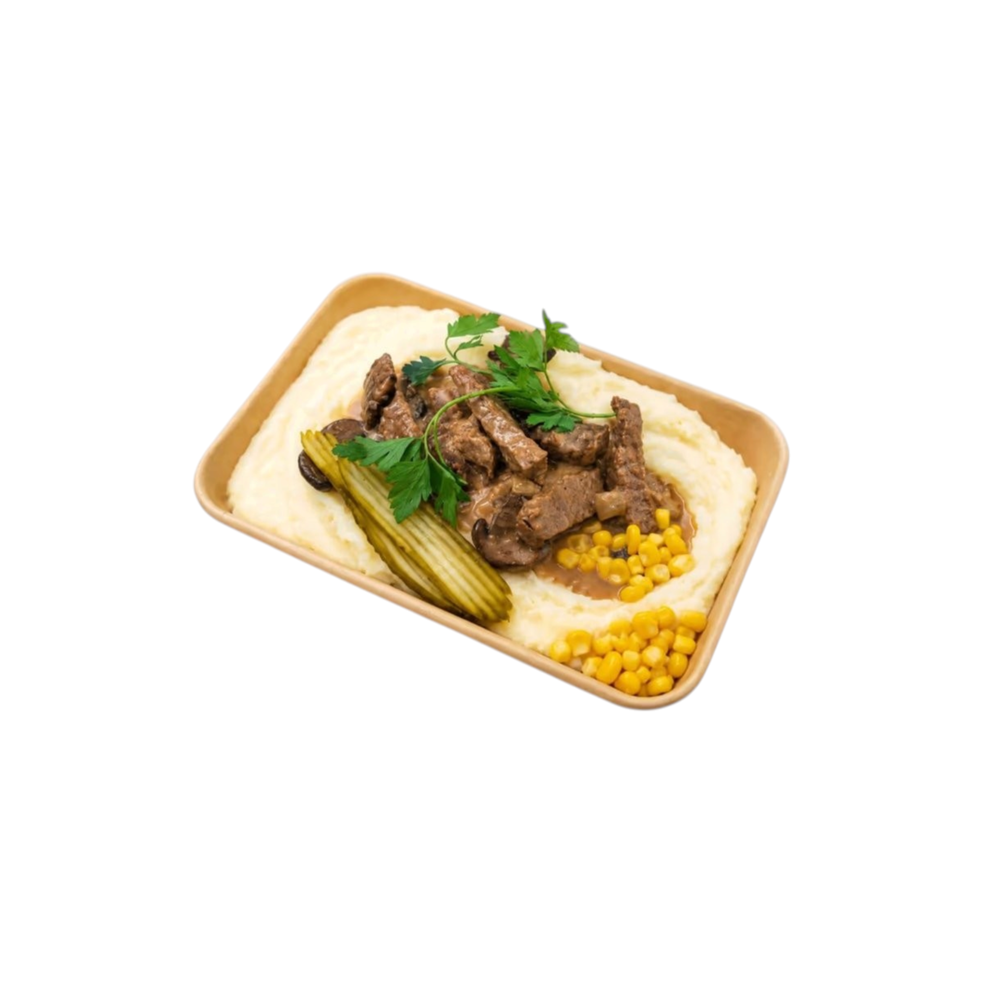 Beef Stroganoff With Mashed Potatoes